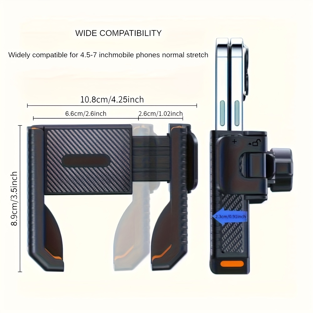 Poboljšani Držač za Telefon za Bicikl - Lako Otpuštanje, Podesiv 360° za Volane 22-45mm i Mobilne Uređaje 4.5‘-7.0', Izdržljiva Plastika