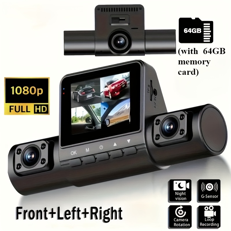 Pravi četvorokanalni 1080P Ultra HD snimanje | Objektiv širokog ugla od 170 stepeni | Rikverc kamera poboljšava sigurnost parkiranja | Ugrađeni gravitacioni G senzor automatski zaključava trenutni video tokom sudara | Automatski briše prethodni neophodni video