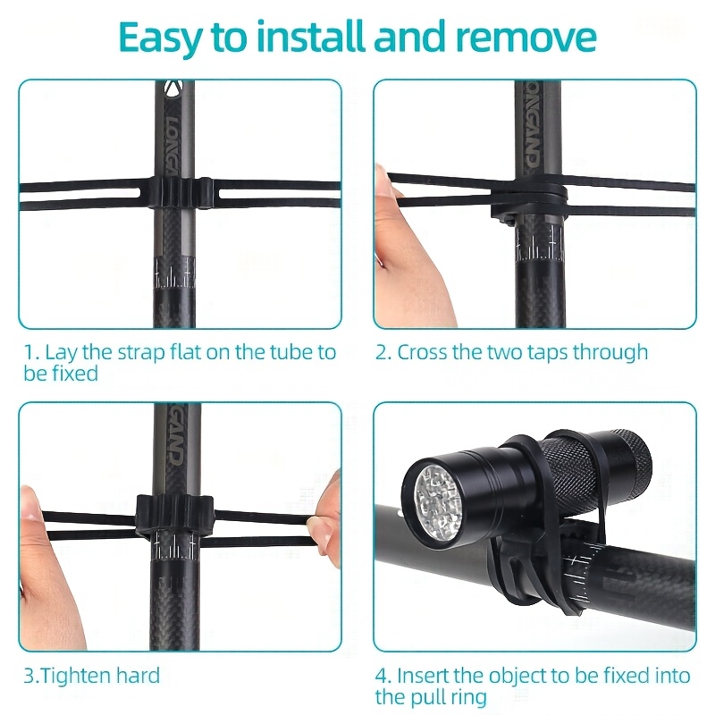 10 komada elastičnih traka za bicikl, montažne trake za dash kameru, svetiljku, kablove i trake