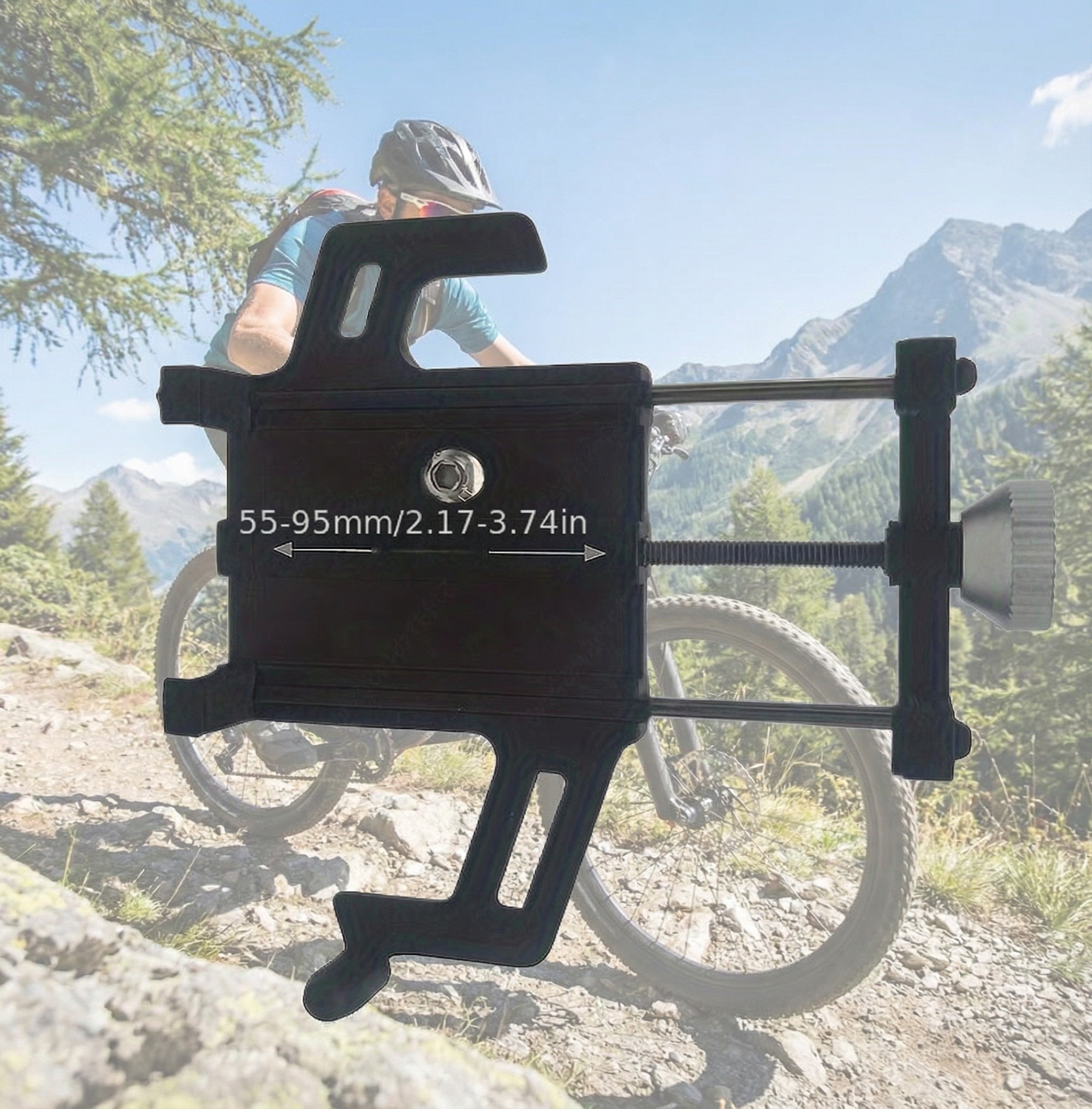 Držač za telefon za bicikl | Aluminijska legura, amortizirani nosač za volan sa rotacijom od 360°, univerzalan za brdski i drumski bicikl, GPS navigacija, nije vodootporan