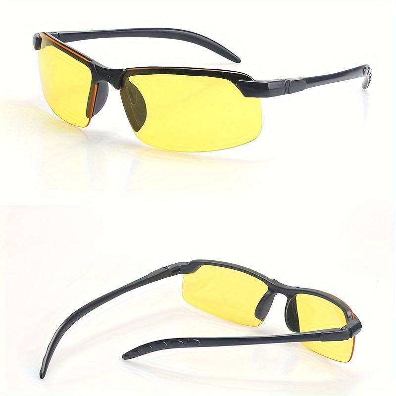 2 komada Noćne naočare za vožnju, uniseks modne poluokvirne anti-reflektirajuće naočare pogodne za noćnu vožnju