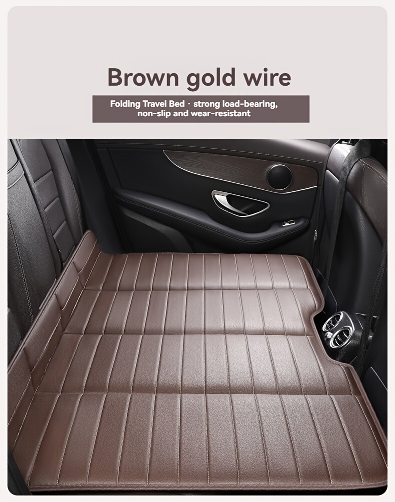 Jedan komad sklopivog dušeka za zadnje sedište automobila, praktičan krevet za putovanja, navlaka za auto sedište za pse, kompatibilan sa većinom vozila uključujući automobile, SUV vozila i kamione, sa konkavnim dizajnom pogodnim za kampovanje i putovanja