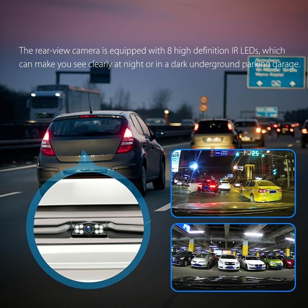 Automobilski metalni kamera za vožnju unazad, univerzalna kamera sa tablicom za kamionete i SUV vozila, savršena širokougaona sa 8 LED svetala za noćnu viziju