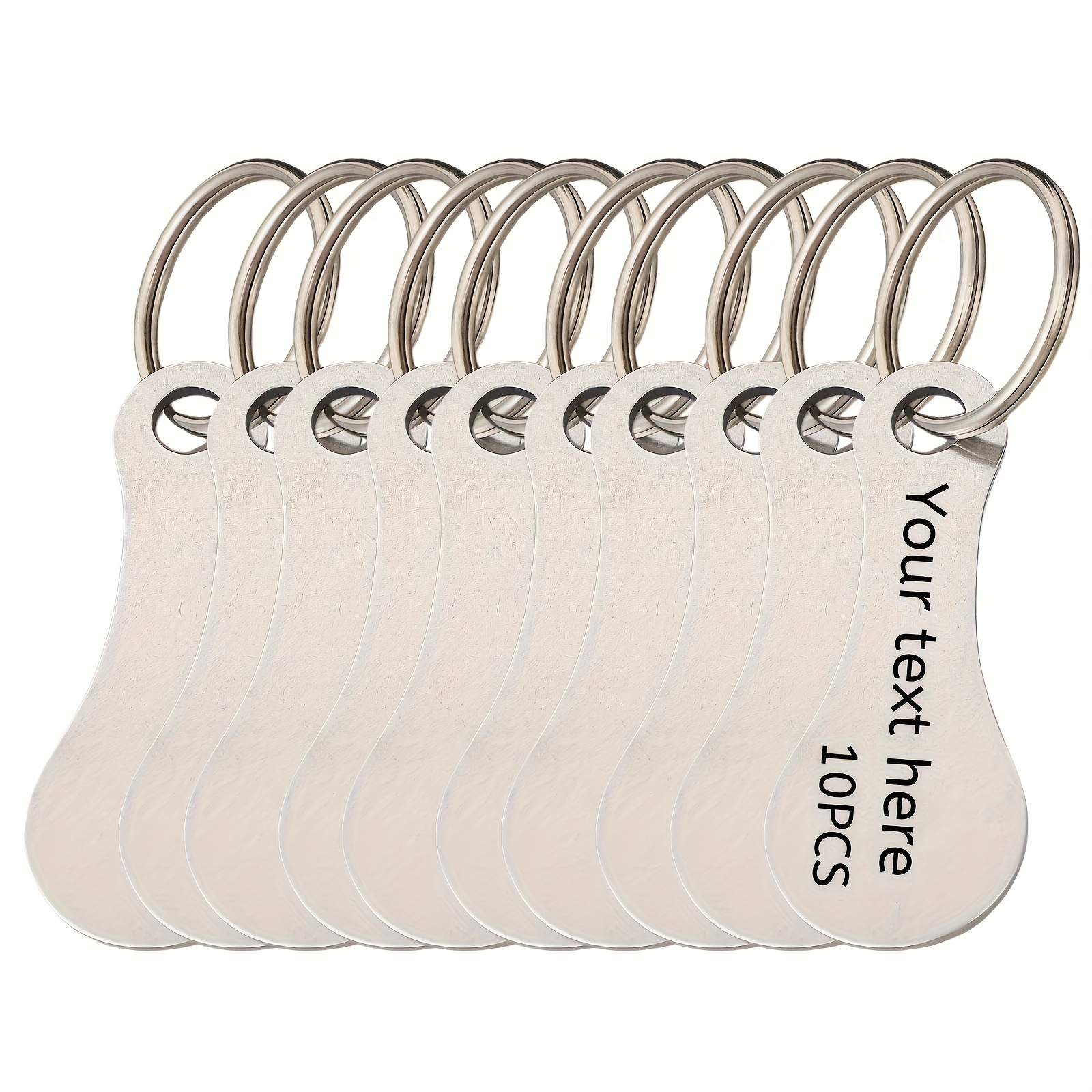 10 Nerdžajućih Čeličnih Privjesaka za Ključeve, Protiv Gubljenja u Supermarketu, Žetoni za Kolica za Kupovinu