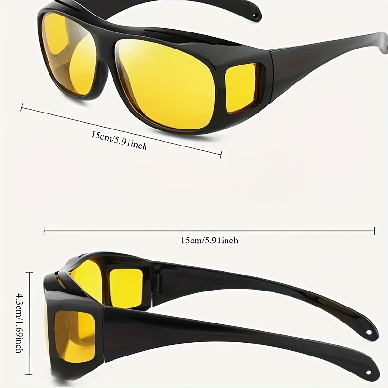 Multifunkcionalni set naočara u različitim bojama, uključujući naočare za noćni vid koje se mogu nositi preko običnih naočara. Y2K trend modni naočari za evropske i američke trendsettere. Vintage uniseks dekorativne naočare sa velikim okvirom, svestilim hip-hop stilom i minimalističkim dizajnom