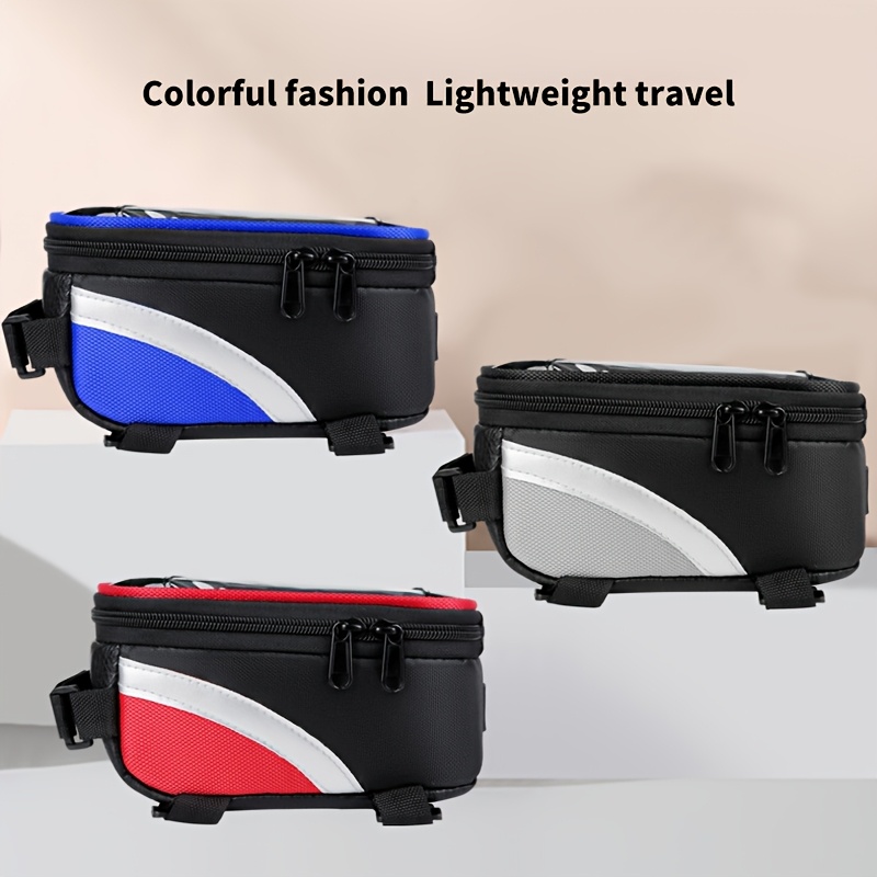 Nova torba za biciklistički upravljač sa rajsferšlusom, džep za telefon sa dodirnim ekranom, torba za prednju cev planinskog bicikla, torba za upravljač, gornja torba za upravljač