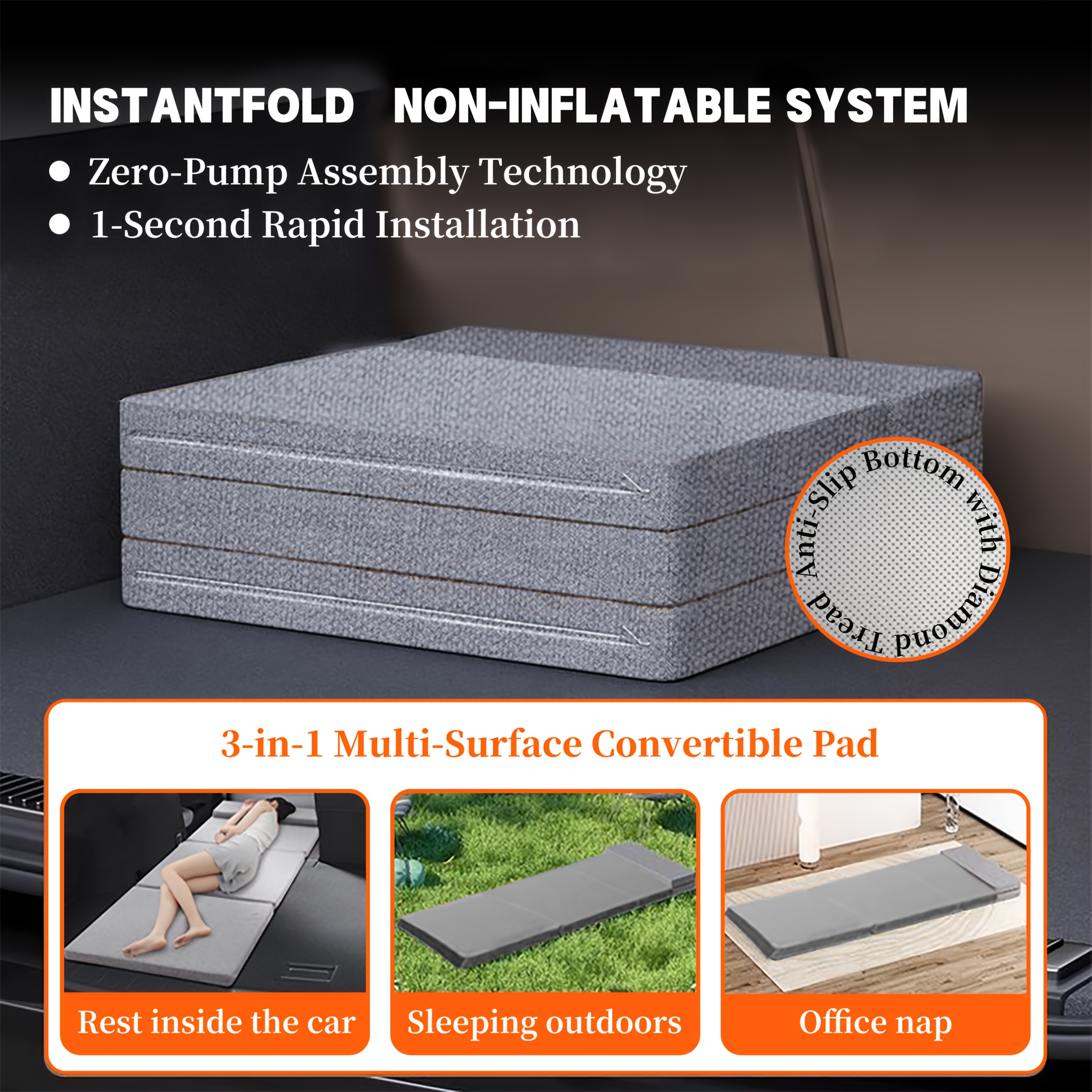 Univerzalni sklopivi jastuk za prtljažnik automobila, jednostruki nivo za spavanje u SUV vozilu, neophodan dodatak za kampovanje automobilom