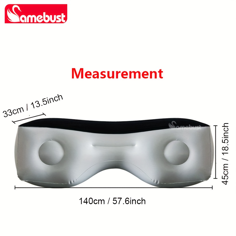 Prenosivi Napuhljivi Krevet, Krevet za Auto, Putni Krevet, Napuhljivi Kauč Šator Krevet, Vazdušni Jastuk za Dom, SUV, Limuzinu, Crna, 139,7 cm