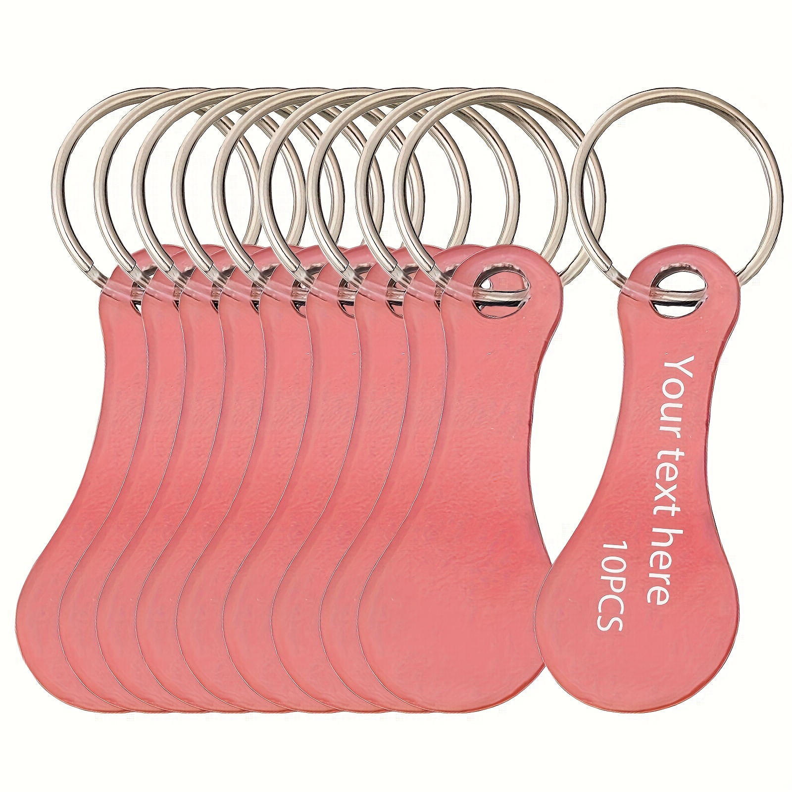 10 Nerdžajućih Čeličnih Privjesaka za Ključeve, Protiv Gubljenja u Supermarketu, Žetoni za Kolica za Kupovinu