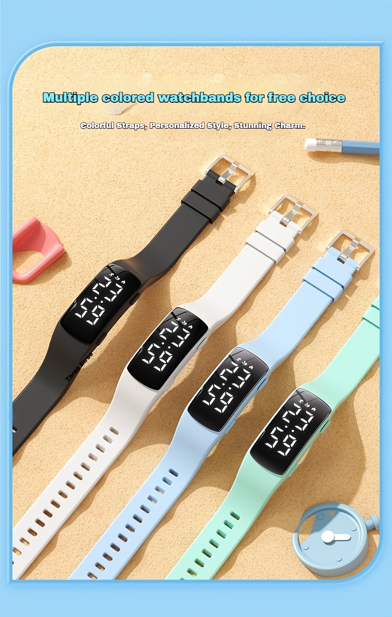 2026 Nova LED Studentska Kvadratna Multifunkcionalna Sportska Narukvica | Brojač Koraka, Vibracioni Alarm, Praćenje Kalorija, Praćenje Udaljenosti, Direktno Punjenje, Minimalistički Dizajn, Svestran Stil, Idealna za Aktivnosti na Otvorenom i Biciklizam, Samostalni Rad