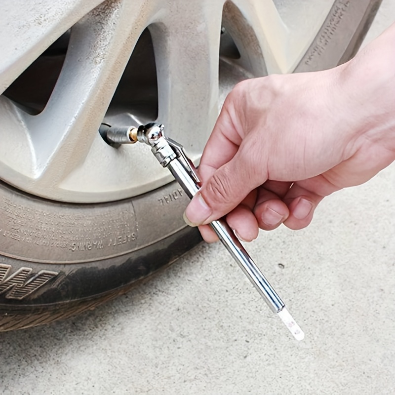 1 Prenosivi merač pritiska u gumama automobila, kompatibilan, kompaktan i bez baterije, srebrnasti, koristite ovaj prenosivi merač pritiska u gumama za tačno merenje pritiska u gumama vašeg automobila!