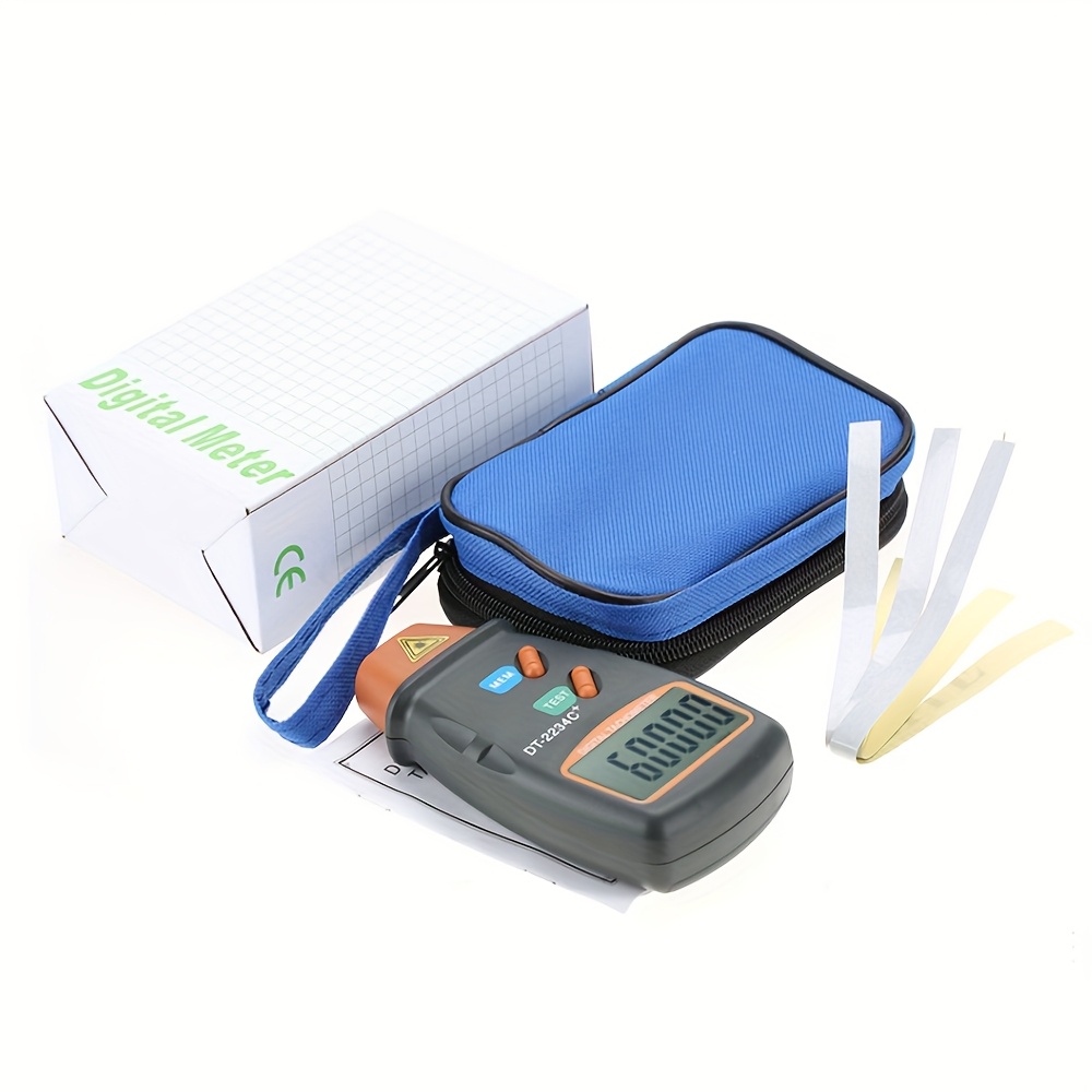 DT-2234C+ 2.5~99999 RPM Memorijski Brzinomer LCD Digitalni Laserski Tahometar Merač Brzine Motora sa Preciznošću od 0.1 RPM, Elektronski Tahometar