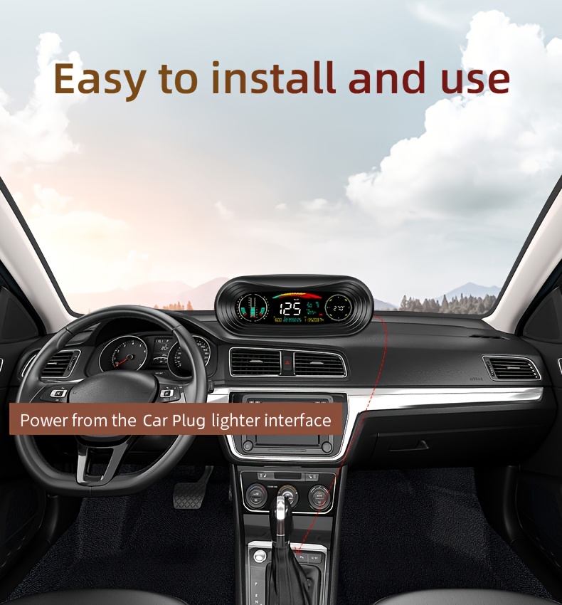 Novi automobilski elektronski kompas GPS Head-Up HUD displej, upozorenje na umor, brzinomjer, visinomjer, satelitsko pozicioniranje, kompas višefunkcionalni digitalni precizni displej, potpuno automatski satelitski signalni podaci, kul off-road modifikacija