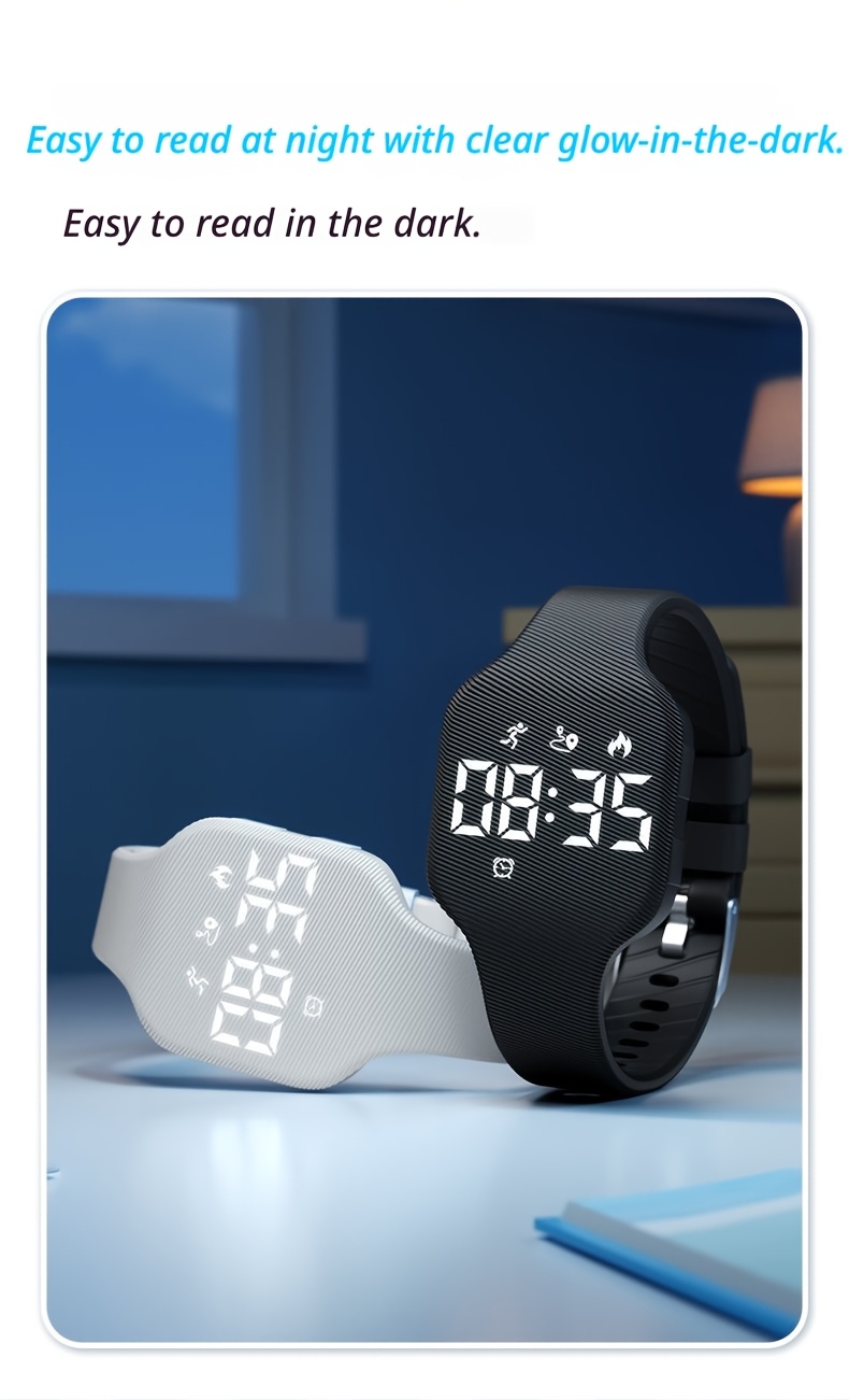 Najnoviji kvadratni multifunkcionalni sportski sat 2026, lagani dizajn, produženi vek baterije, USB punjenje, brojač koraka, vibracioni alarm, praćenje kalorija, merenje udaljenosti, idealan za outdoor sportove i biciklizam