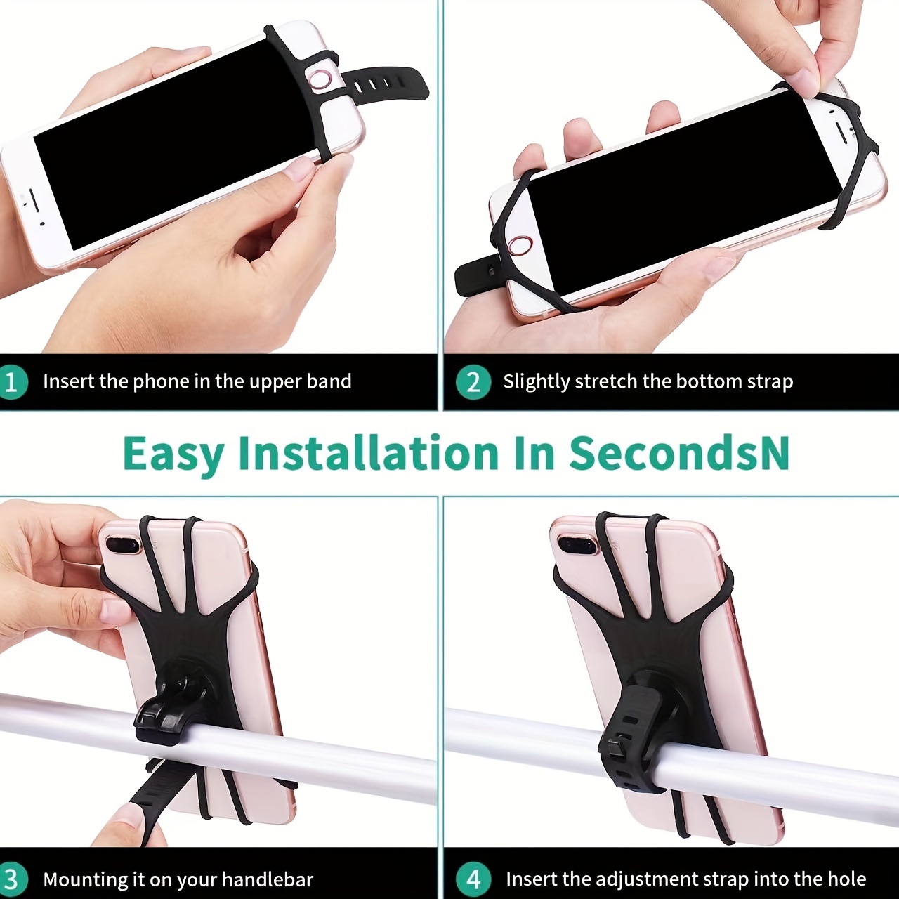 Silikonski Držač za Telefon za Bicikl, Nosač za Telefon za Električni Motor za Navigaciju