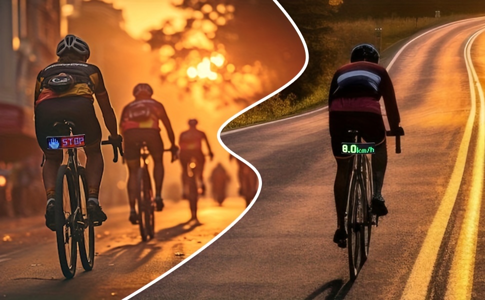 GOTUS Pametno LED svetlo za bicikl sa bežičnim daljinskim upravljačem, prikazom brzine u realnom vremenu, programabilno preko aplikacije, punjenje preko USB-a, lako za instalaciju za bezbednost noćne vožnje, oprema za urbanu vožnju bicikla, vidljivost tokom vožnje, kompaktni dizajn, moderan dodatak za bicikl, dugotrajno svetlo, visokoperformansno LED svetlo, pametna oprema za bicikl, za gradsku vožnju, ljubitelji biciklizma