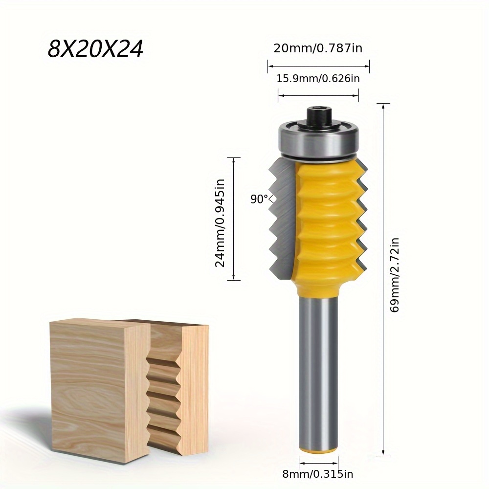 Gliva za lepljenje sa zglobom prsta od 8 mm, konveksna ploča u obliku slova V, konusni bušilica za rastezanje drveta