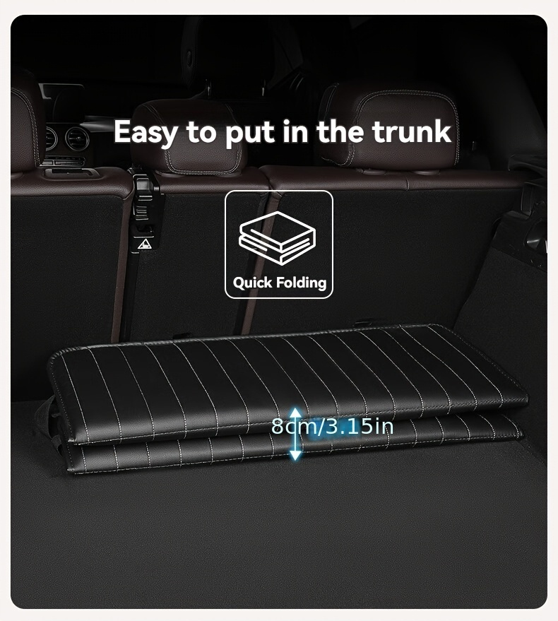 Jedan komad sklopivog dušeka za zadnje sedište automobila, praktičan krevet za putovanja, navlaka za auto sedište za pse, kompatibilan sa većinom vozila uključujući automobile, SUV vozila i kamione, sa konkavnim dizajnom pogodnim za kampovanje i putovanja