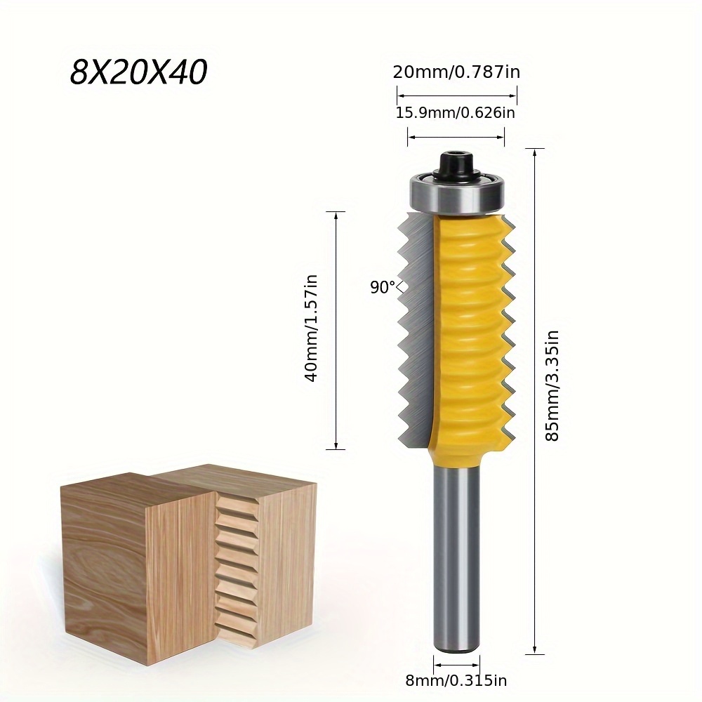 Gliva za lepljenje sa zglobom prsta od 8 mm, konveksna ploča u obliku slova V, konusni bušilica za rastezanje drveta
