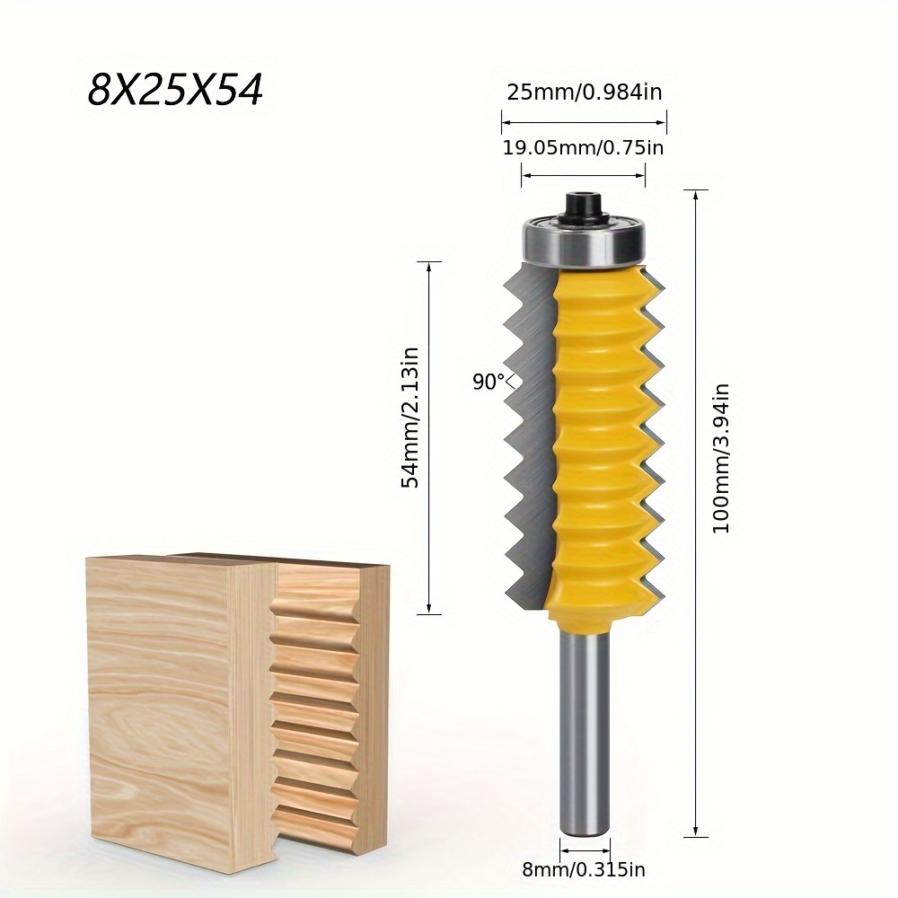 Gliva za lepljenje sa zglobom prsta od 8 mm, konveksna ploča u obliku slova V, konusni bušilica za rastezanje drveta