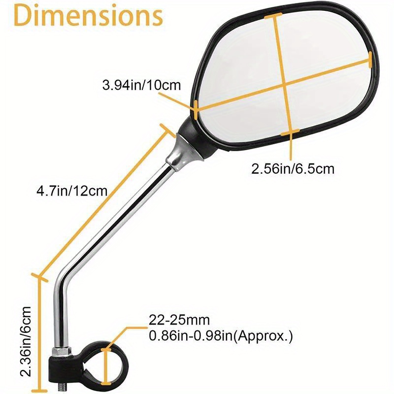 1 Par Retrovizora za Bicikl, Montaža na Volan za MTB Bicikl, Električni Skuter