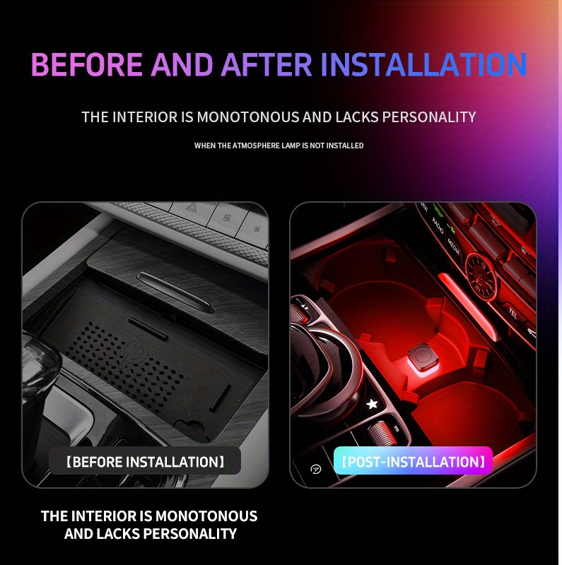 LED ambijentalna svetla sa USB-om, sa četiri boje za unutrašnju dekoraciju i male svetiljke, bez baterije