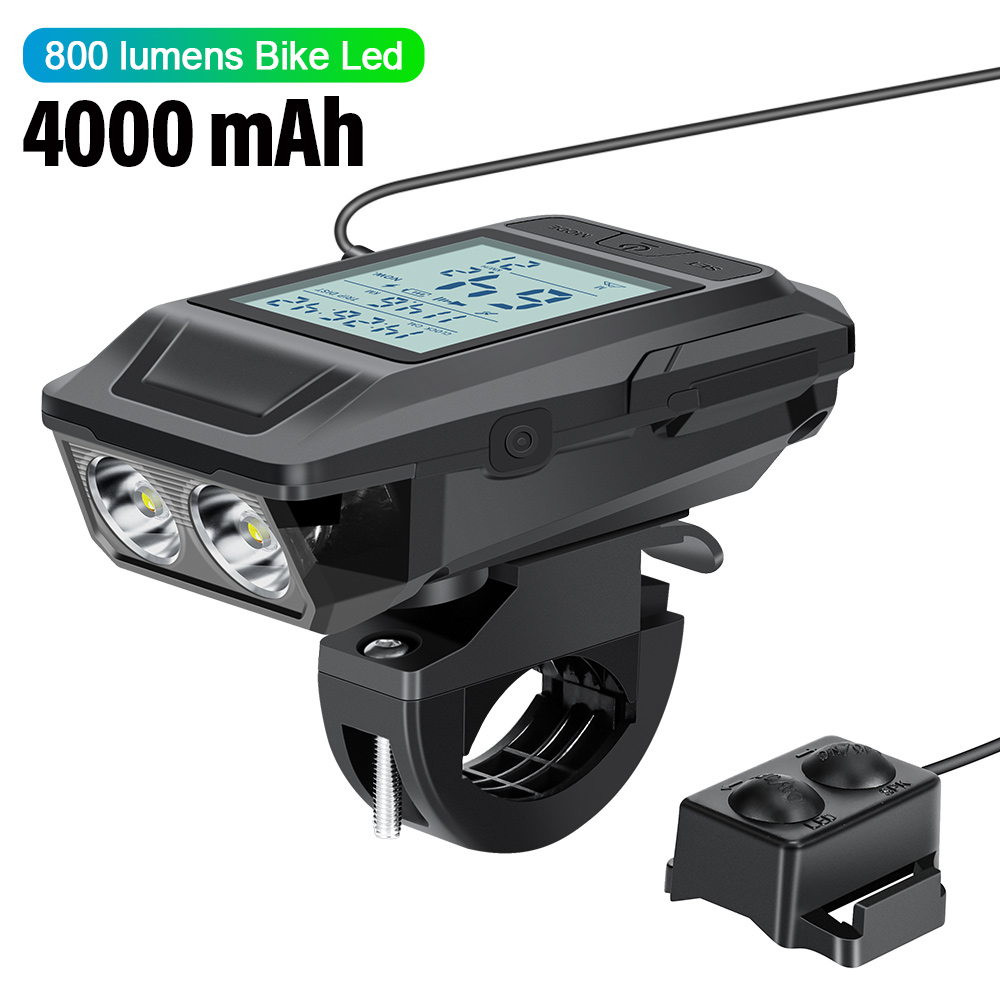 Unapređeni 3-u-1 GPS biciklistički kompjuter i brzinomjer - USB uređaj sa praćenjem brzine, kompatibilan za planinske/putne bicikle, nosač za upravljač za noćnu vožnju, dodatna oprema za bicikle