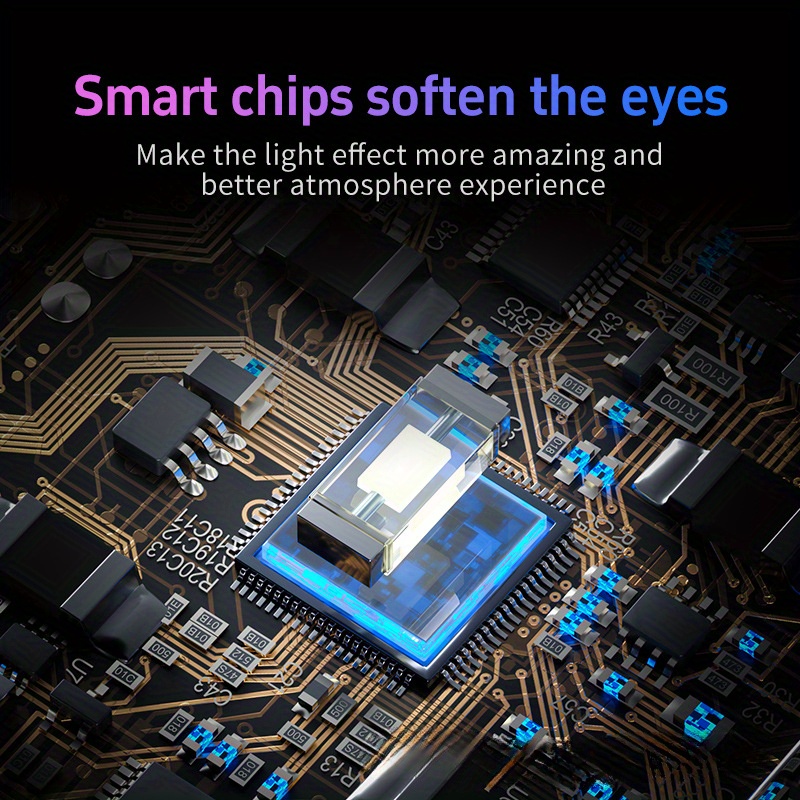 LED ambijentalna svetla sa USB-om, sa četiri boje za unutrašnju dekoraciju i male svetiljke, bez baterije