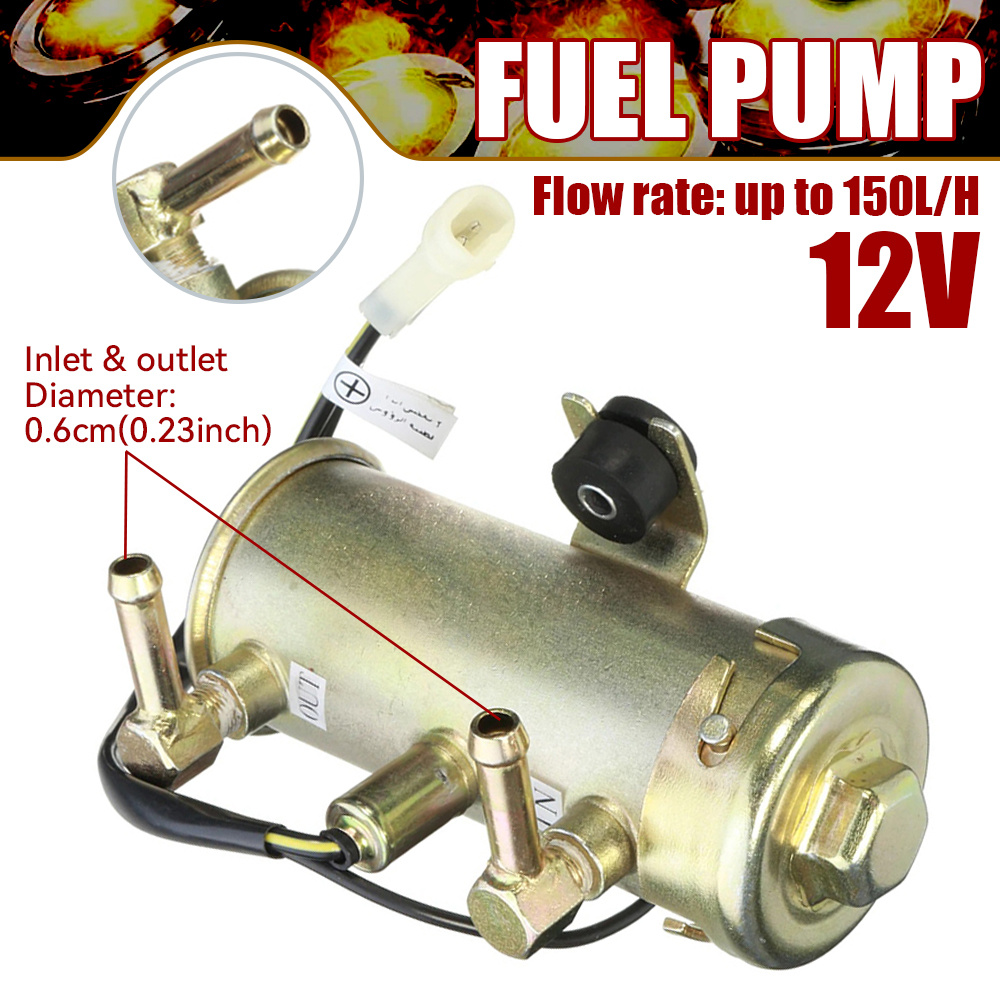 12V HRF-027 Auto Pumpa za Ulje i Dizel sa 2 Rupe za Pričvršćivanje, Univerzalna Metalna Pumpa za Benzin i Gorivo, Kapacitet 150L/h, Dodatak za Gorivo