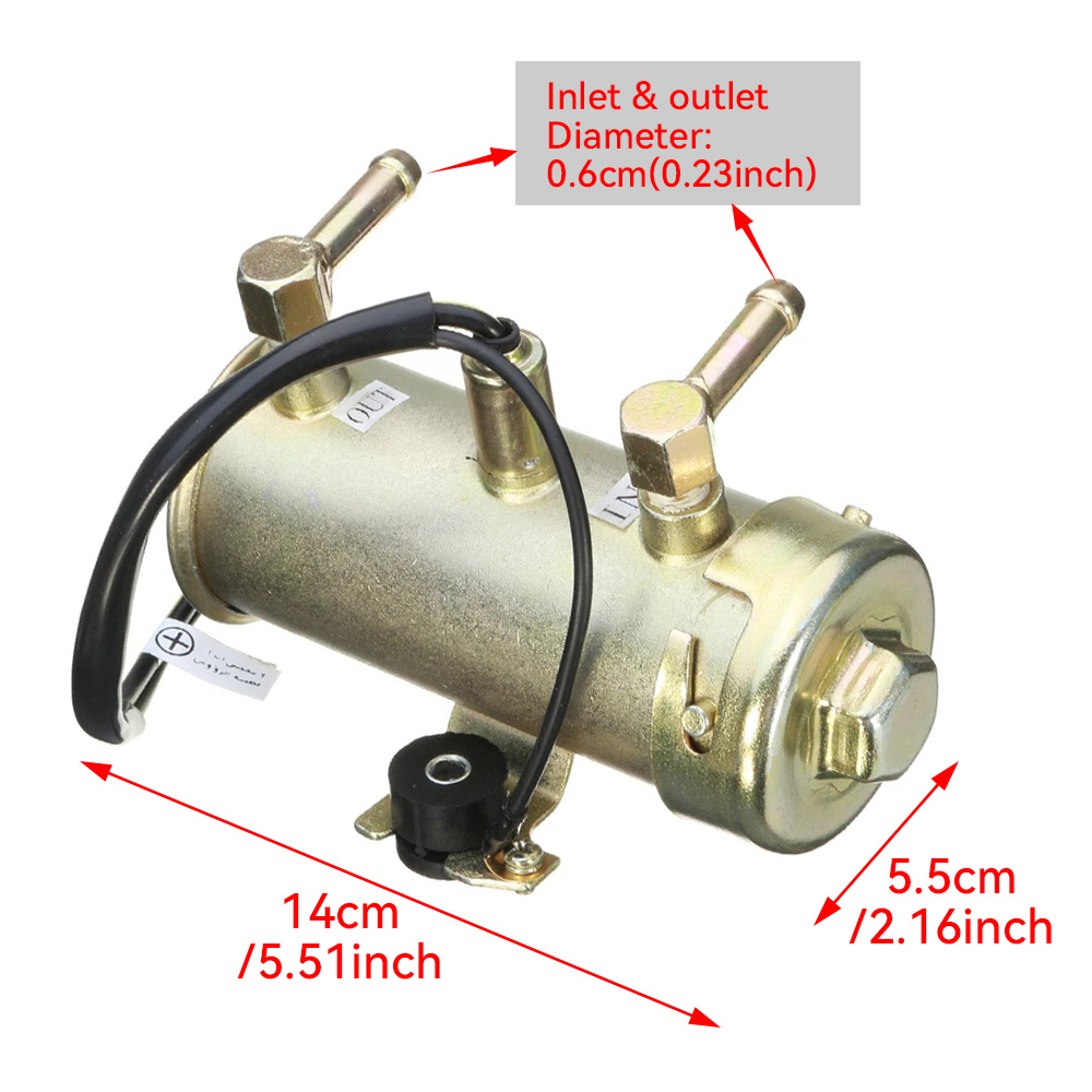 12V HRF-027 Auto Pumpa za Ulje i Dizel sa 2 Rupe za Pričvršćivanje, Univerzalna Metalna Pumpa za Benzin i Gorivo, Kapacitet 150L/h, Dodatak za Gorivo