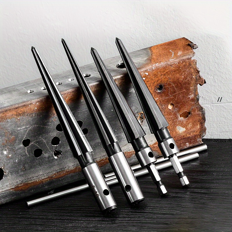 Komplet za proširenje heks ključa od visokougljeničnog čelika - Ručna konusna glodalica sa funkcijom zakošenja, kompatibilna sa burgijama za drvo, metal i plastiku, alati za obradu metala, robusna konstrukcija, izdržljiva izrada