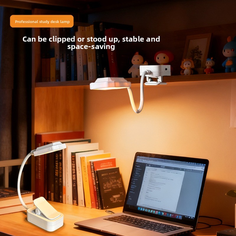 Lampa za čitanje sa punjenjem | Podesiva ruka 360°, zatamnjiva jačina svetlosti, LED mini prenosiva noćna lampa za krevet za kasno čitanje/uspavanje - Idealna za studentske domove, stolove, Božić, Dan zaljubljenih, poklone za povratak u školu