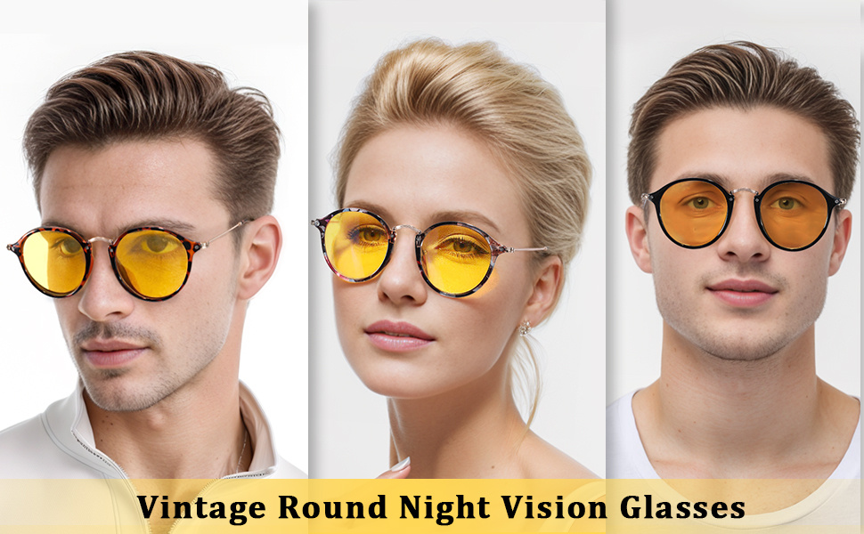 Noćne naočare za vožnju za žene i muškarce, klasične okrugle polarizovane modne naočare