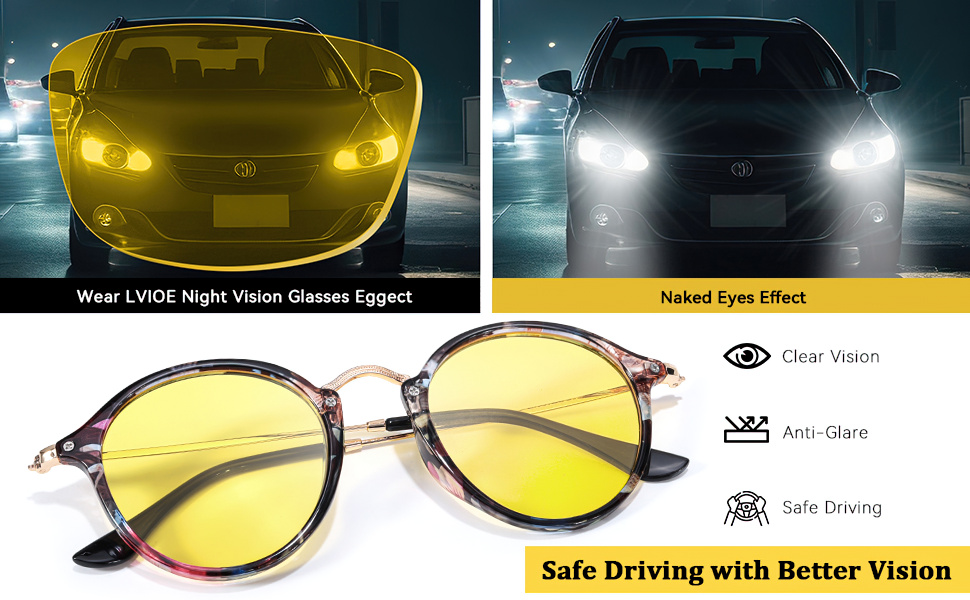 Noćne naočare za vožnju za žene i muškarce, klasične okrugle polarizovane modne naočare