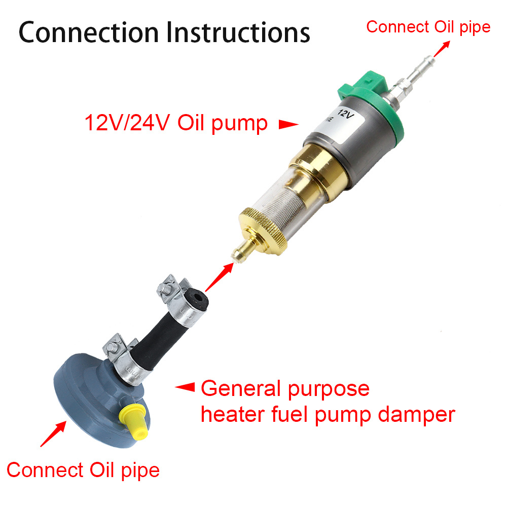 12V Tihi Pulsni Uljni Pumpa sa Ugrađenim Filterom za Ulje, Grejanje Vazduha, Dodaci za Parking Grejač