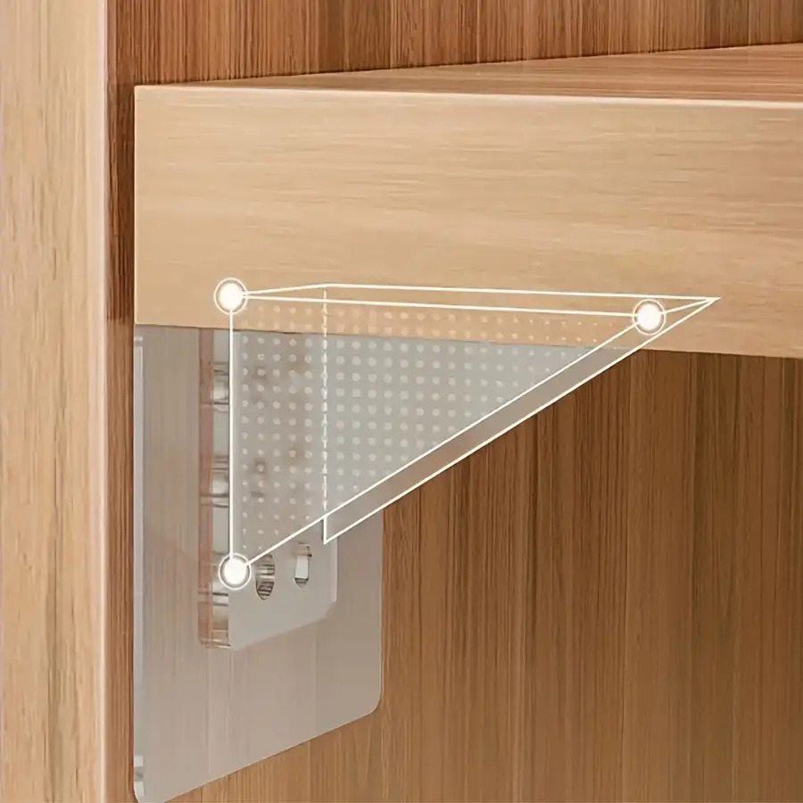 8 kom. Robusni Lepilni Nosači za Police - Bez Bušenja, Laka Montaža, Moderni Plastični Zidni Nosači za Kuhinjske Ormare, Kupatilo, Skladištenje u Garaži & Kuke za Korisne Namene - Štedi Prostor, Izdržljiv & Stilski Rešenje za Organizaciju Doma, Kuke za Korisne Namene|Moderne Zidne Nosače|Izdržljiva Plastika, Kuke za Kupatilo