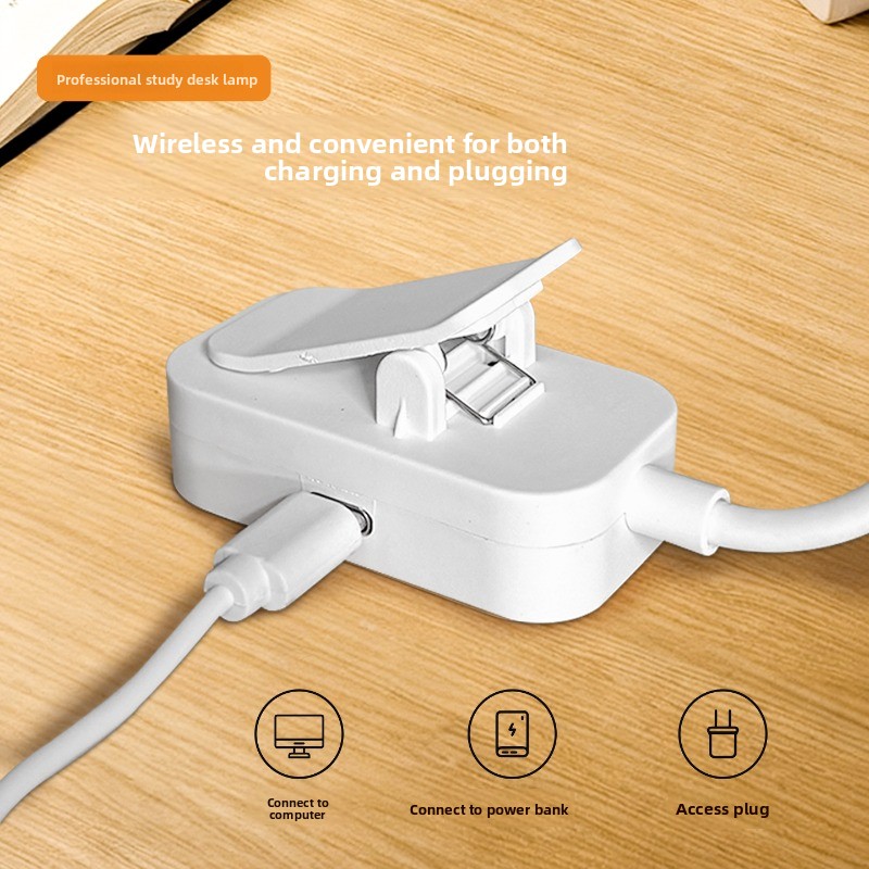 Lampa za čitanje sa punjenjem | Podesiva ruka 360°, zatamnjiva jačina svetlosti, LED mini prenosiva noćna lampa za krevet za kasno čitanje/uspavanje - Idealna za studentske domove, stolove, Božić, Dan zaljubljenih, poklone za povratak u školu