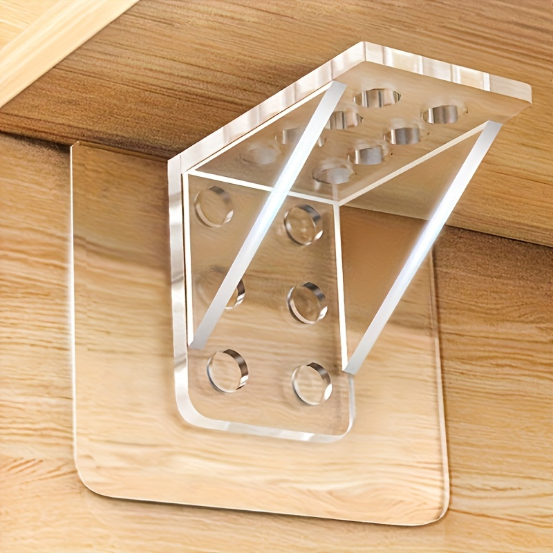 8 kom. Robusni Lepilni Nosači za Police - Bez Bušenja, Laka Montaža, Moderni Plastični Zidni Nosači za Kuhinjske Ormare, Kupatilo, Skladištenje u Garaži & Kuke za Korisne Namene - Štedi Prostor, Izdržljiv & Stilski Rešenje za Organizaciju Doma, Kuke za Korisne Namene|Moderne Zidne Nosače|Izdržljiva Plastika, Kuke za Kupatilo