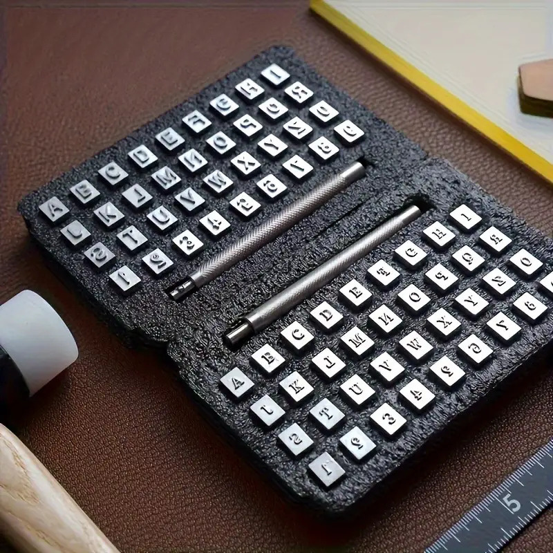 37 komada komplet za utiskivanje kože, set za bušenje slova i brojeva za DIY projekte, alati za izradu sedla sa kalupima i šablonima