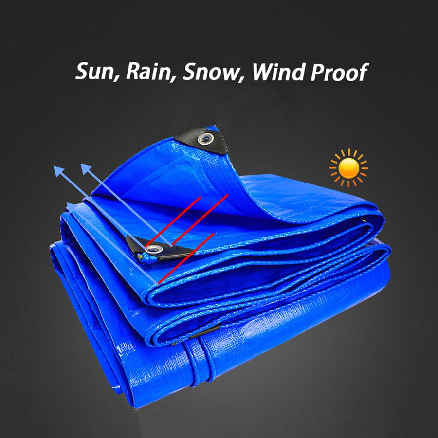 Celogodišnja zaštitna cerada 300cm/400cm/500cm/600cm/800cm, Cerada, -UV, Otporna na kidanje, Pokrivač za kišu, Čvrste ojačane ušice, Šator za kampovanje i skladištenje