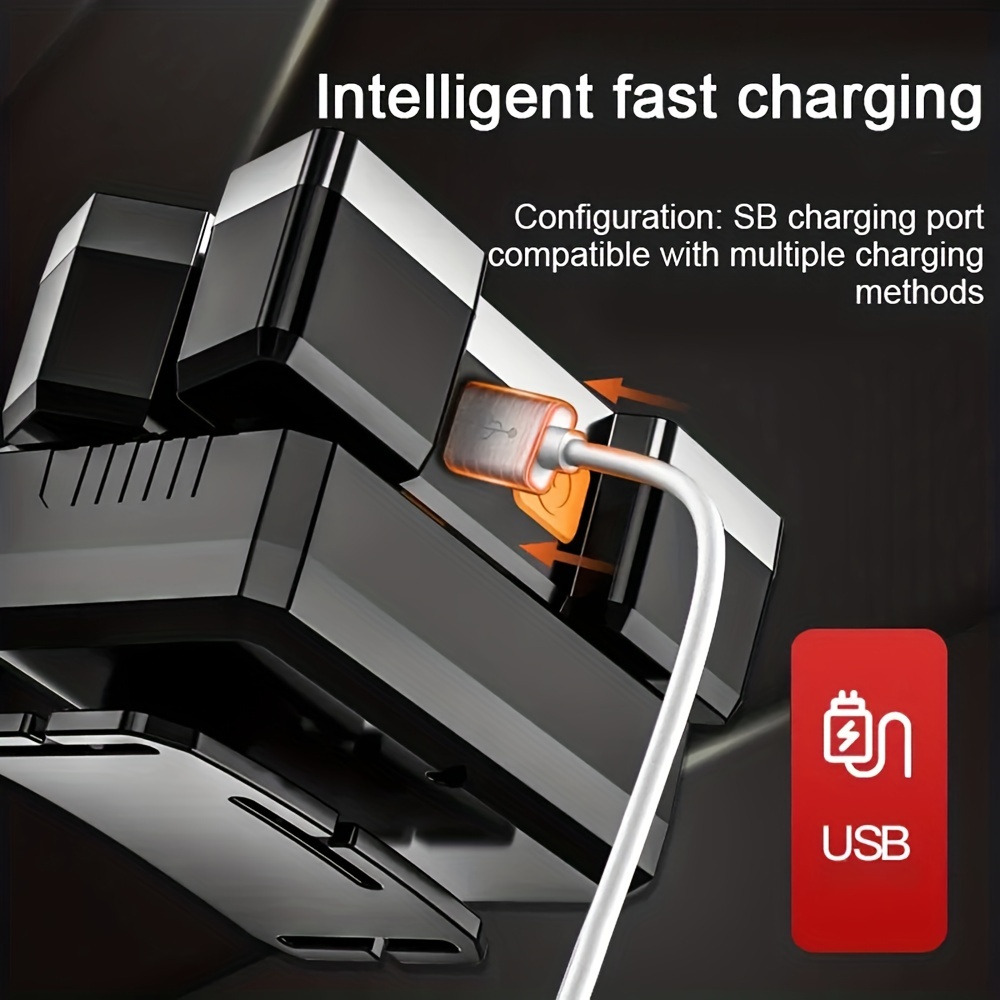 Jedna Punjiva Glava Svetiljke sa Pet Glava, Sa Super Svetlom 18650 Ugrađenom Baterijom, Idealna za Pecanje i Planinarenje