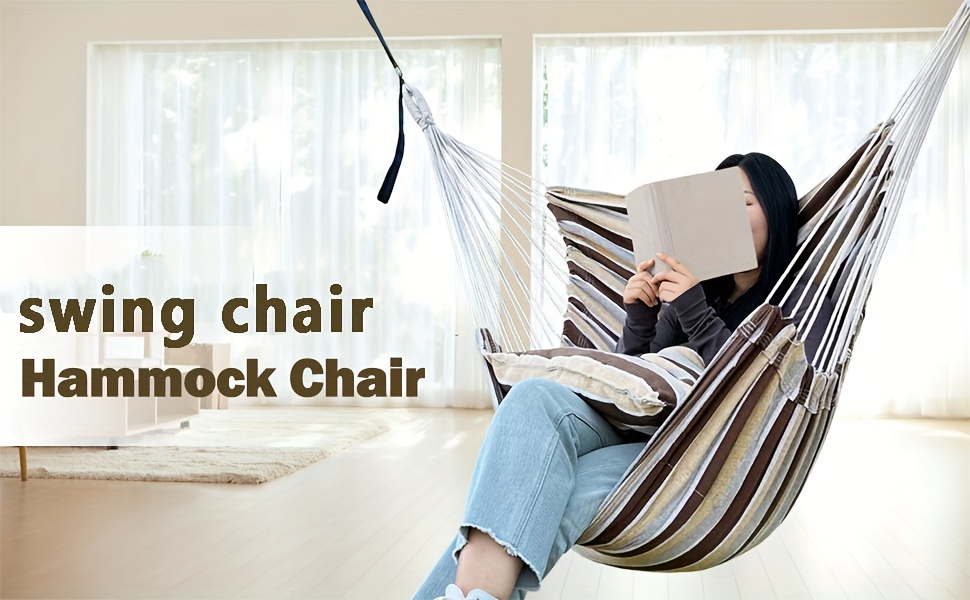 Predmeti uključeni su sljedeći: 1. Stolica za ljuljanje 2. Dva debela jastuka 3. Dva remena od 1,5 metara sa 5 petlji i 1 kopčom (Nisu niska kvaliteta remena dostupna na tržištu) 4. Dva S-kuka za penjanje 5. Platnena torba za pohranu. Molimo vas da pogledajte.