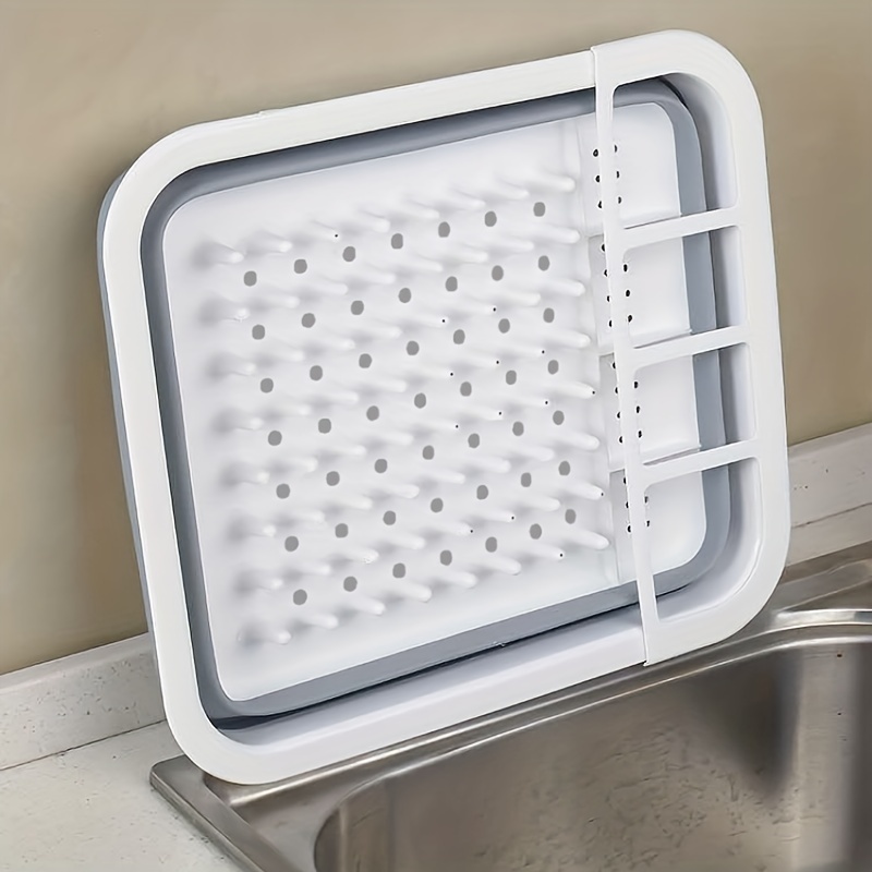 1 kom, Korpa za sušenje i skladištenje, Sklopivi odvodnik za suđe, Sklopiv za lako skladištenje, Prenosivi organizator za suđe za kuhinju, kampovanje, kuhinjski pribor, kuhinjski alati