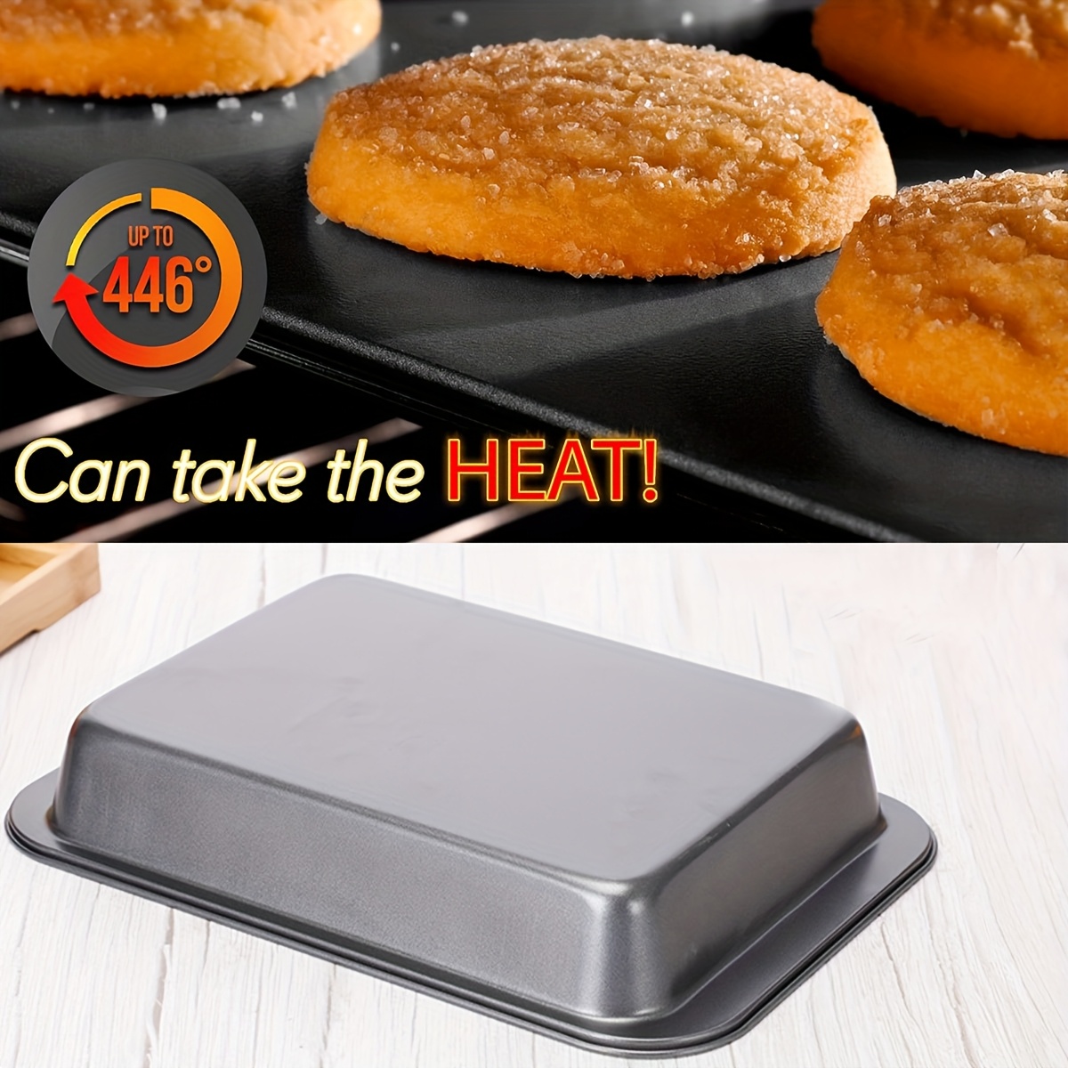 Tepsi za pečenje u rerni, sa nelepljivim setovima za pečenje sa većim ručkama, dostupan u veličinama pola, rolne za žele i četvrtine, bezbedan i lak za čišćenje - Tamno siva