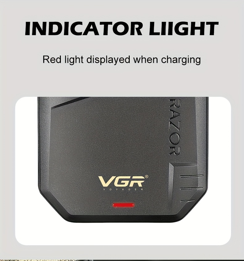 V-375 USB punjivi profesionalni muški električni brijač - Crni minimalistički bežični brijač sa folijom, trimer za zaliske i trimer za bradu, savršen poklon za muškarce