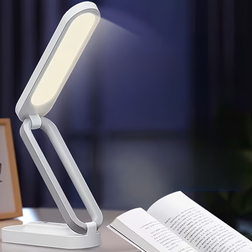 1 komad Sklopiva LED Stona Lampa | Punjiva, Podešljiva, Svetlo za Zaštitu Očiju sa 3 Nivoa Osvetljenja, USB Punjenje, Prenosiva za Kuću, Kancelariju, Putovanja