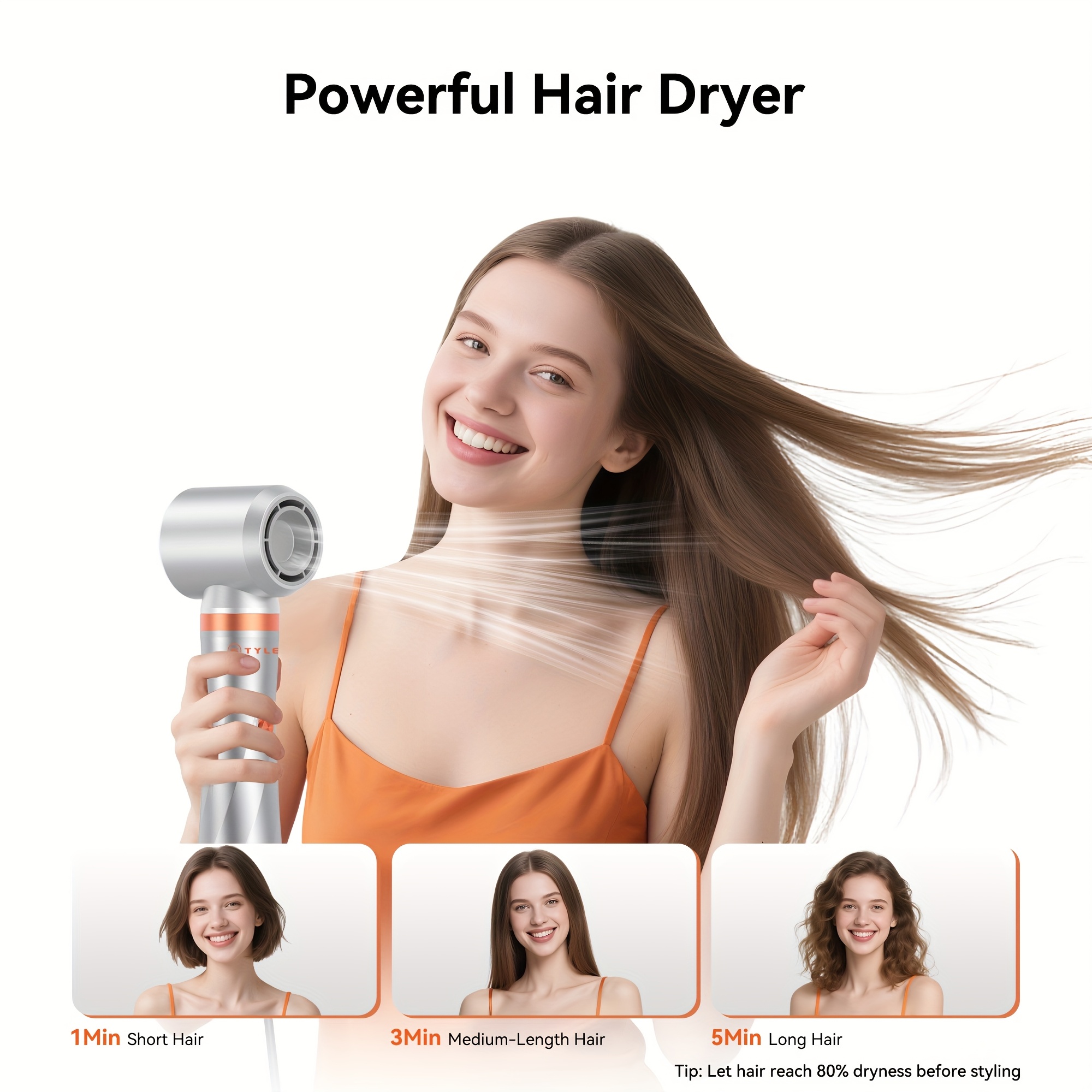 STYLEFI 5-u-1 Visokokvalitetni Rastavljivi Električni Fen i Multifunkcionalni Set Alata za Oblikovanje Kose, Opremljen Nadograđenim Grejnim Sistemom od 1000W za Brzo Sušenje i Snažno Oblikovanje Vrućim Vazduhom, Uključuje Okrugli Češalj za Oblikovanje, Automatski Uvijač za Kosu, Četku za Ravnanje i