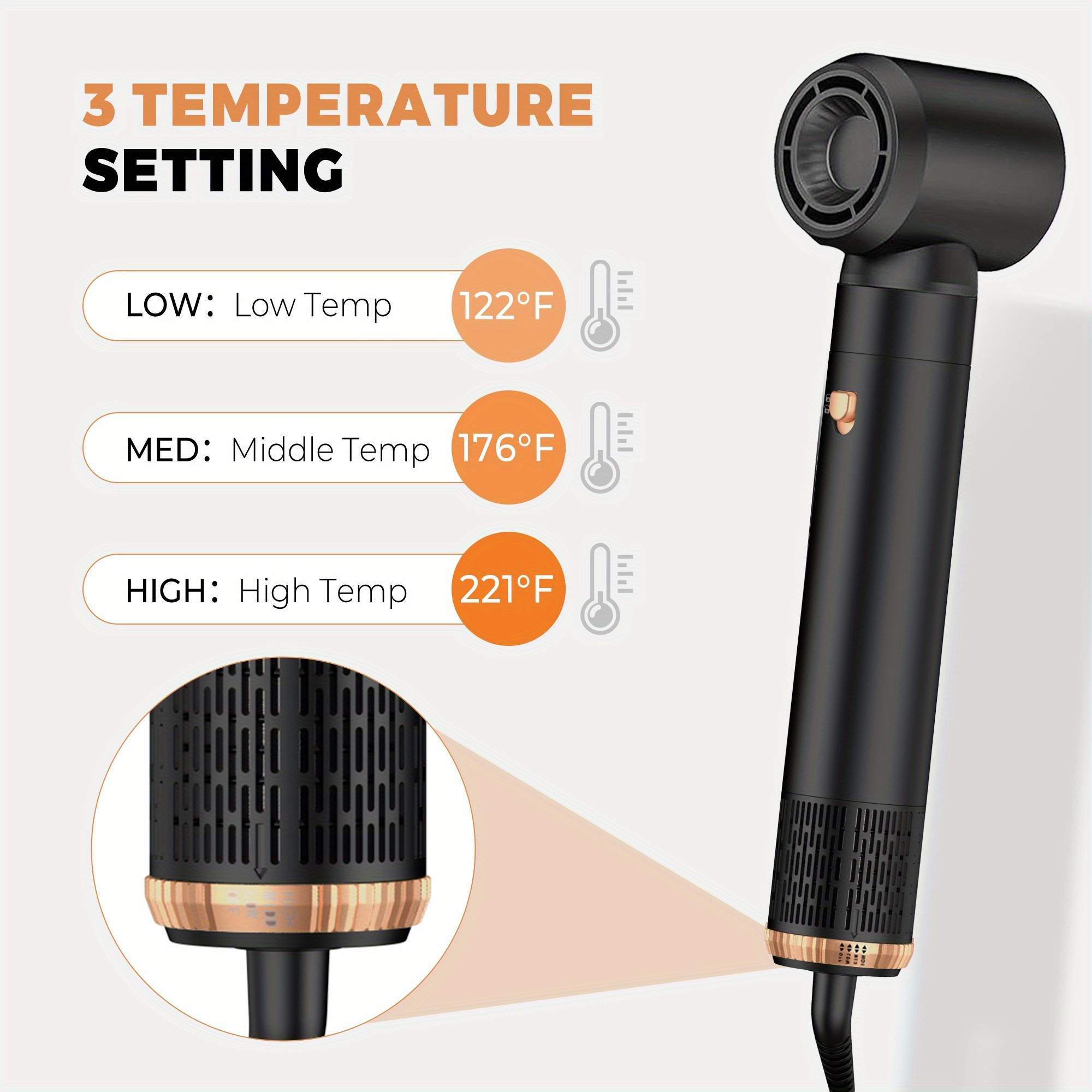 5-u-1 Četka za Vruć Vazduh za Stilizovanje Kose, Ola Četka od 1000W, Multifunkcionalni Pegla i Uvijač za Kosu, Štapić za Ispravljanje i Uvijanje Kose