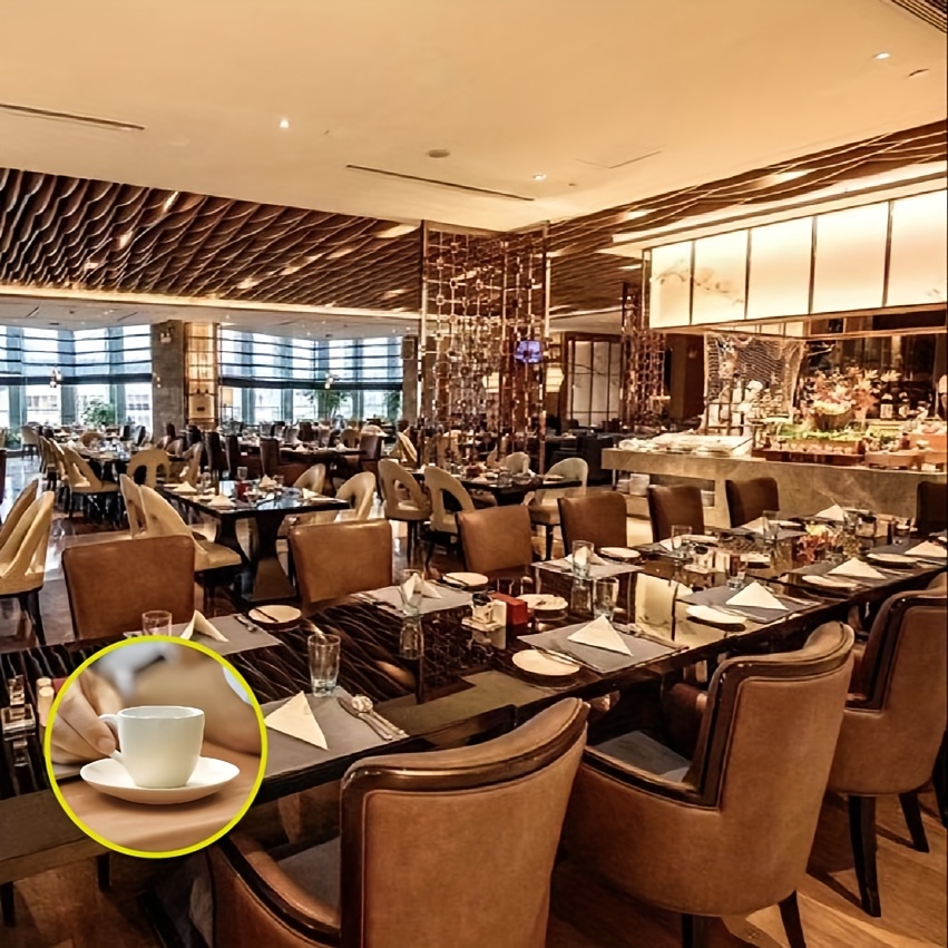 6 komada keramički set šolja za espresso sa tanjirićima, 3 unce, bele minimalističke šolje za kafu, espresso šolje, čajne šolje, latte šolje