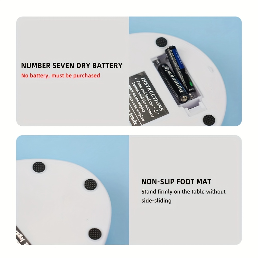 Kompaktna digitalna vaga za kućnu upotrebu, može da vagi do 5 kilograma sa preciznošću od 1 gram. Ova mala vaga za hranu ima konverziju jedinica između grama, unci i funti.